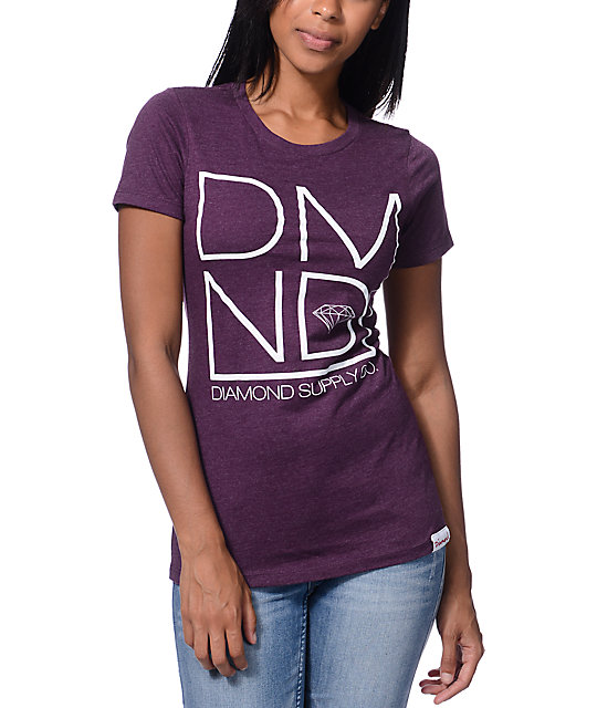 Diamond Supply Co DMND Plum Boyfriend Fit TShirt Zumiez