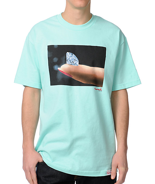 Diamond Supply Co Imprint Mint T Shirt Zumiez 