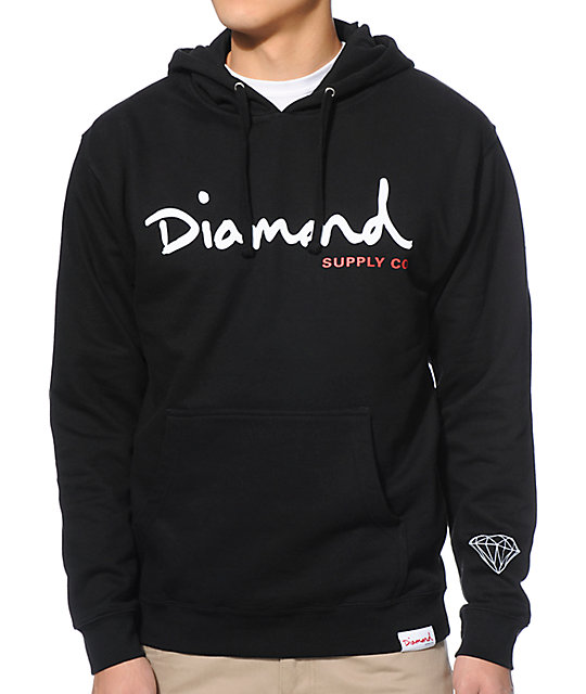 diamond supply co og script hoodie