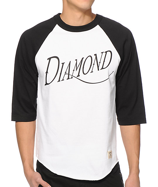 Diamond Supply Co Old Script Baseball TShirt at Zumiez PDP