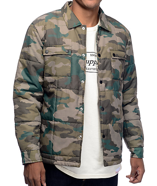 Diamond Supply Co Puffer Camo Jacket Zumiez
