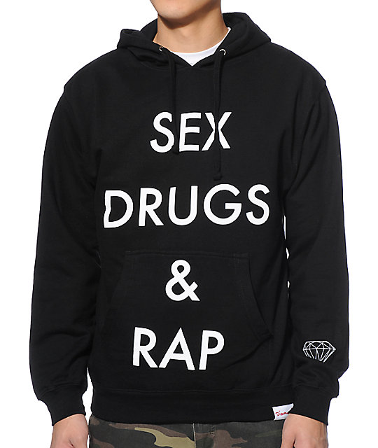 Diamond Supply Co Sex Drugs And Rap Black Pullover Hoodie Zumiez