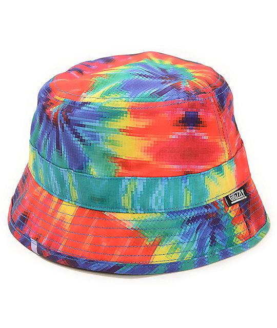 Diamond Supply Co x Grizzly Digi Tie Dye Bucket Hat Zumiez