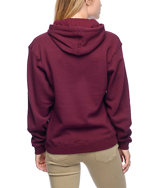 Diamond Supply Co Overlap Burgundy Hoodie Zumiez 