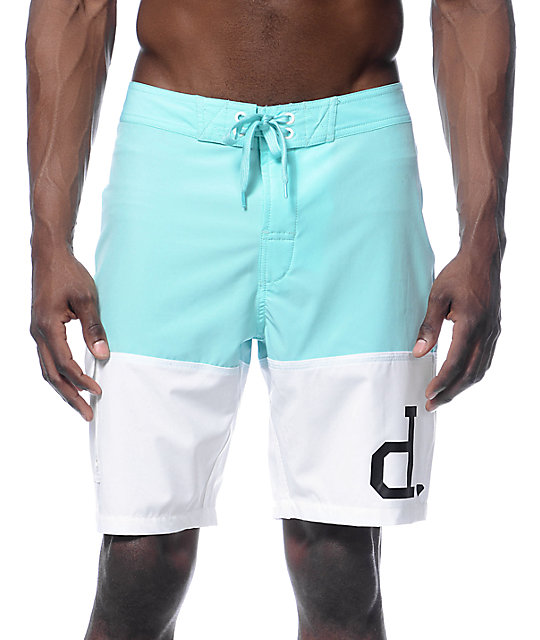 Diamond UnPolo Mint and White Board Shorts Zumiez