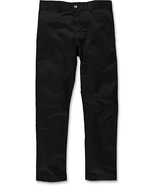 black twill pants