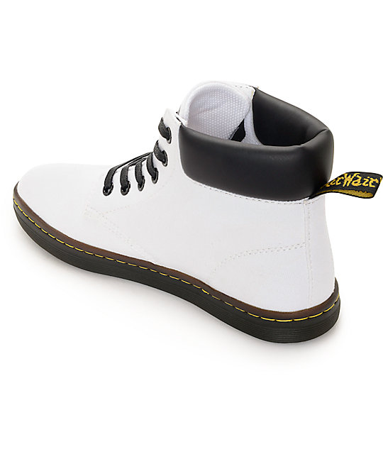white canvas dr martens