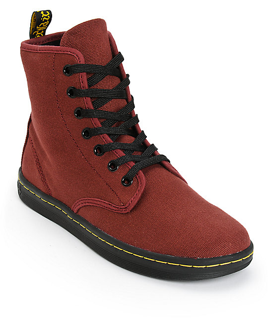 Dr. Martens Shoreditch Cherry Red Boots Zumiez