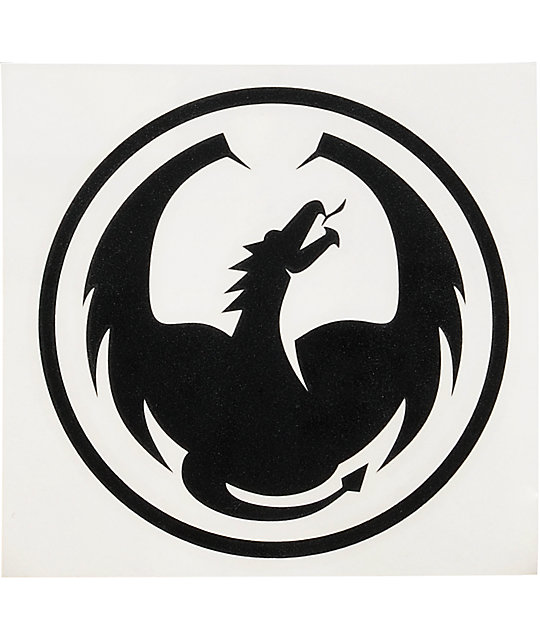 Dragon 6 Die Cut Black Sticker at Zumiez PDP