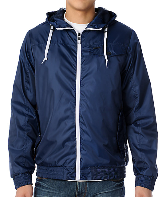 Dravus Burke Navy Blue Windbreaker Zumiez