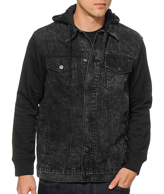 Dravus Electric Denim Vest Hoodie Zumiez