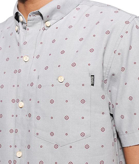 Dravus Hemlock Grey Button Up Shirt | Zumiez