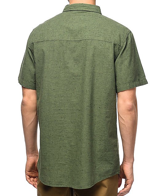 olive short sleeve button up