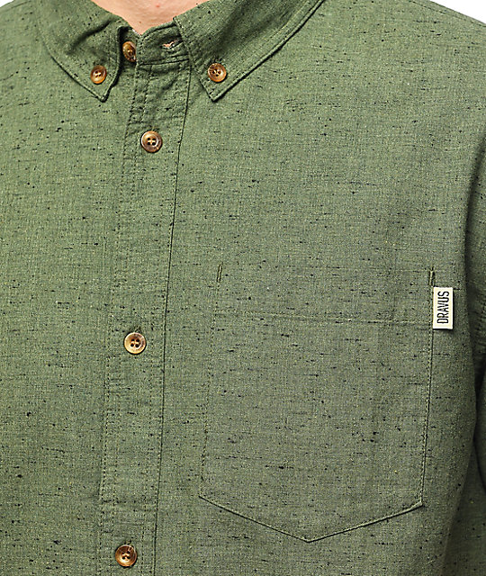 olive short sleeve button up