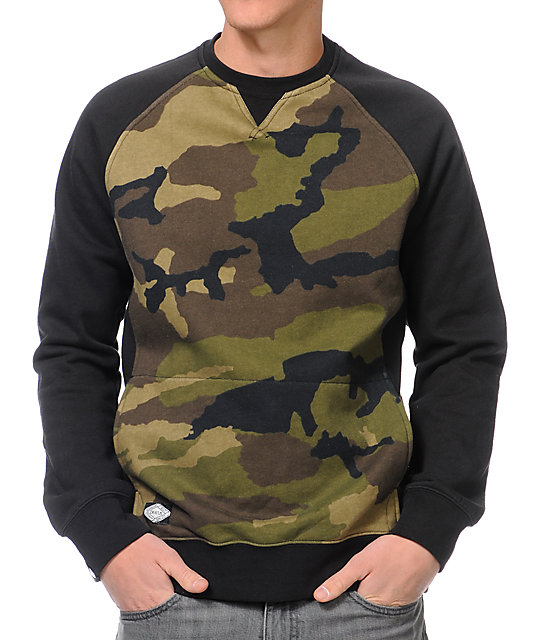 camo crewneck sweatshirt