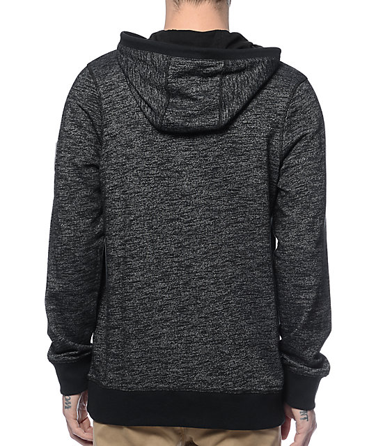 Dravus Pilot Black Speckled Henley Hoodie Zumiez