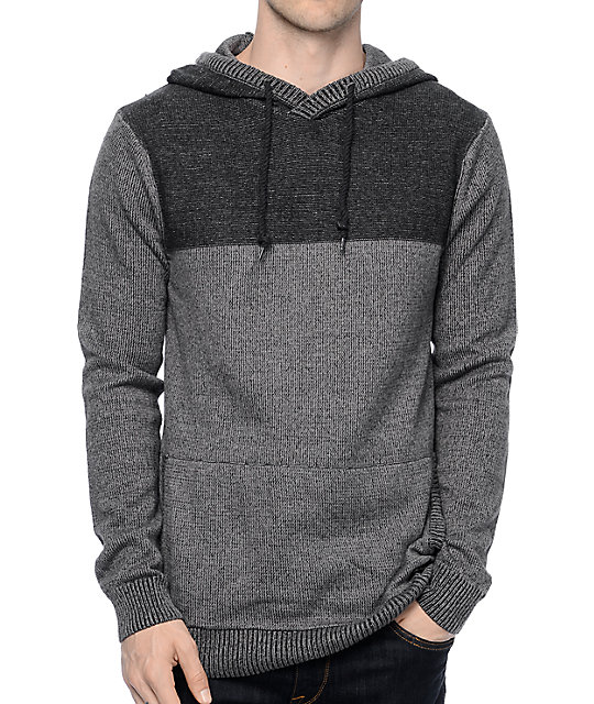 Dravus Roald Grey & Charcoal Knit Hoodie Zumiez