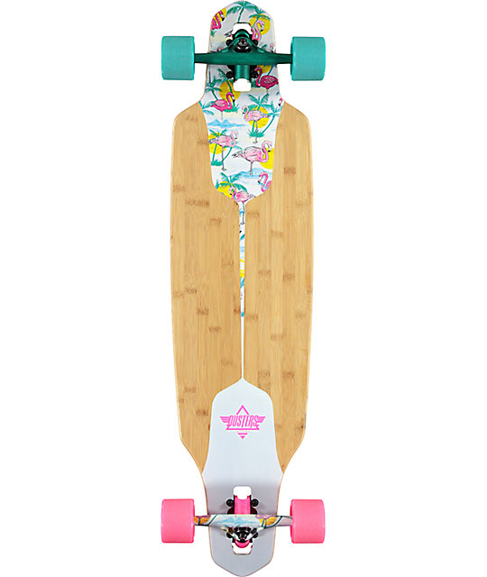 Dusters Channel Flamingo 38" Drop Through Longboard Complete Zumiez