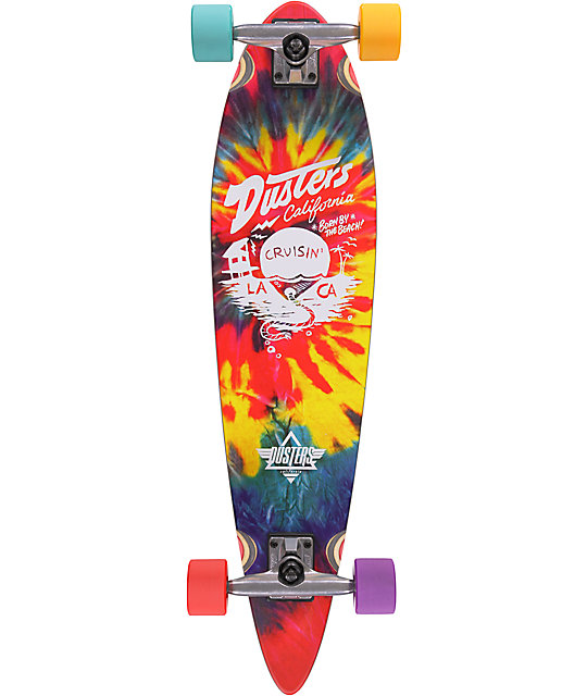 Dusters Cruisin Tie Dye Mini Pin 31.5" Cruiser Complete Skateboard Zumiez