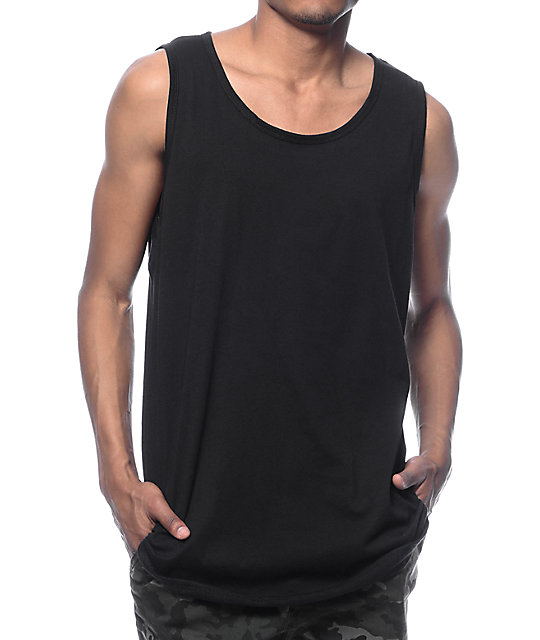 EPTM. Basic Black Long Tank Top Zumiez