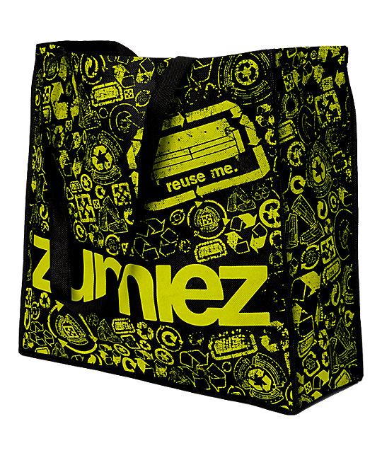 Earthpack Zumiez ReUsable Shopping Black Tote Zumiez