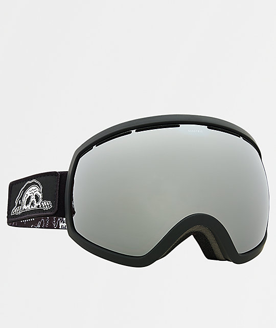 Electric x Sketchy Tank EG2 Black Silver Chrome Snowboard Goggles Zumiez