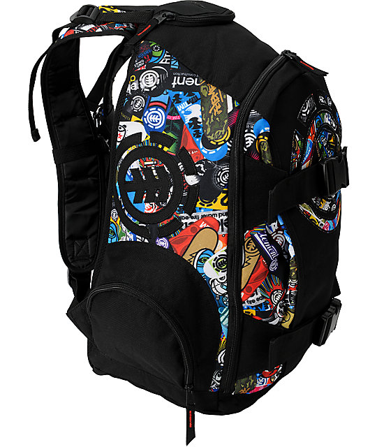 Element Skate Camp Black Skate Backpack Zumiez