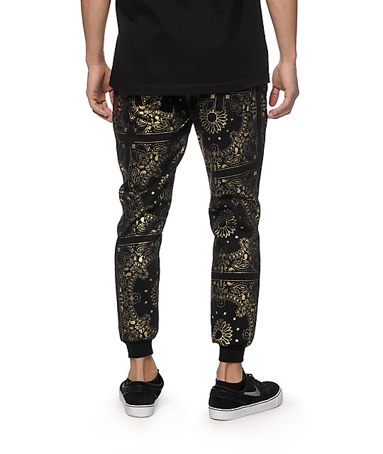 vibes gold jogger