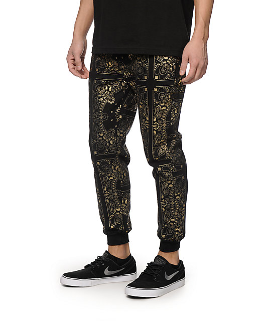 vibes gold jogger