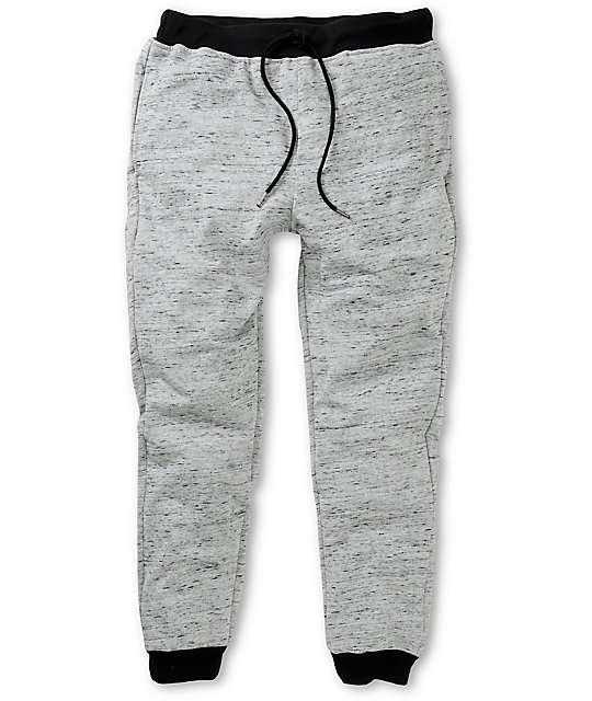 Elwood Grey Terry Skinny Jogger Pants | Zumiez