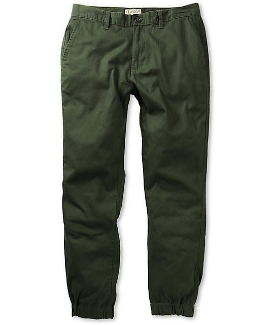 mens olive jogger pants