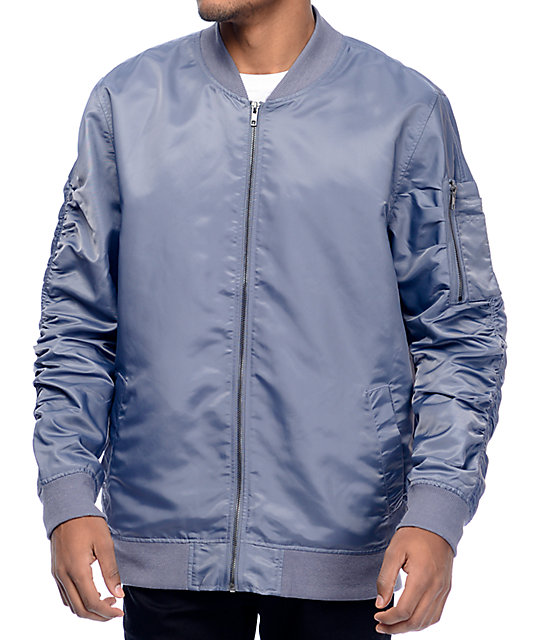 Elwood Slate Grey Bomber Jacket at Zumiez PDP