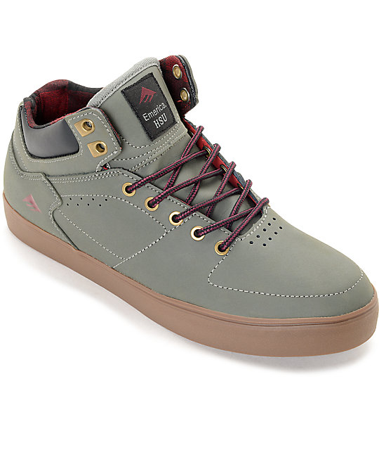 Emerica Hsu G6 Weatherized Moss & Gum Skate Shoes Zumiez