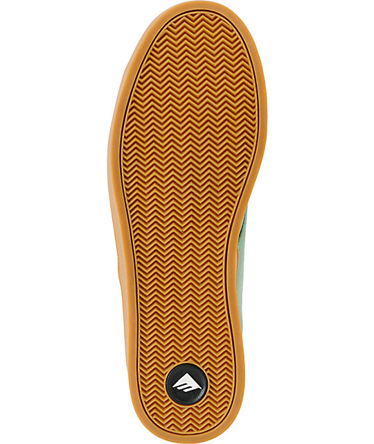 Emerica Laced Green & Gum Skate Shoes Zumiez