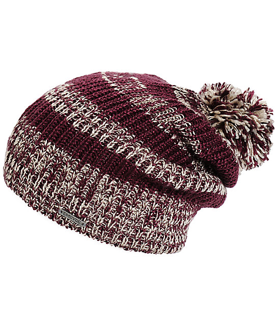 Empyre Academy Fig Stripe Pom Beanie Zumiez