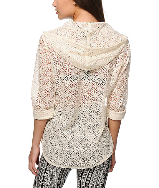 Empyre Austin Cream Lace Poncho Zumiez