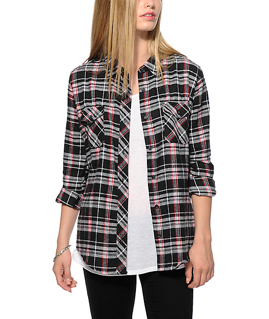 Empyre Black & Red Flannel Shirt Zumiez