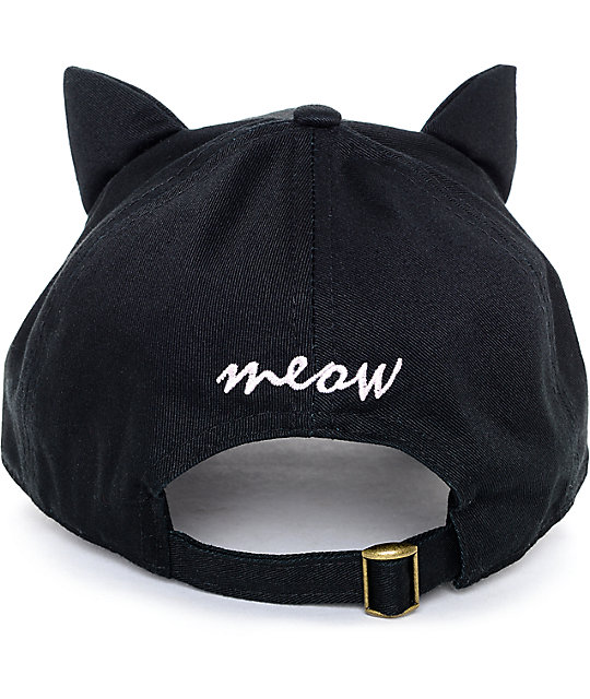 Empyre Cat Ear Onyx Black Strapback Hat Zumiez