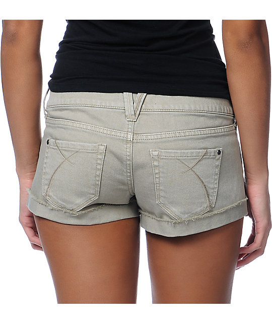 Empyre Dani Khaki Denim Shorts Zumiez