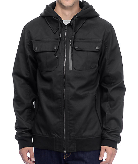 Empyre Derailed Twill Black Hooded Jacket at Zumiez : PDP