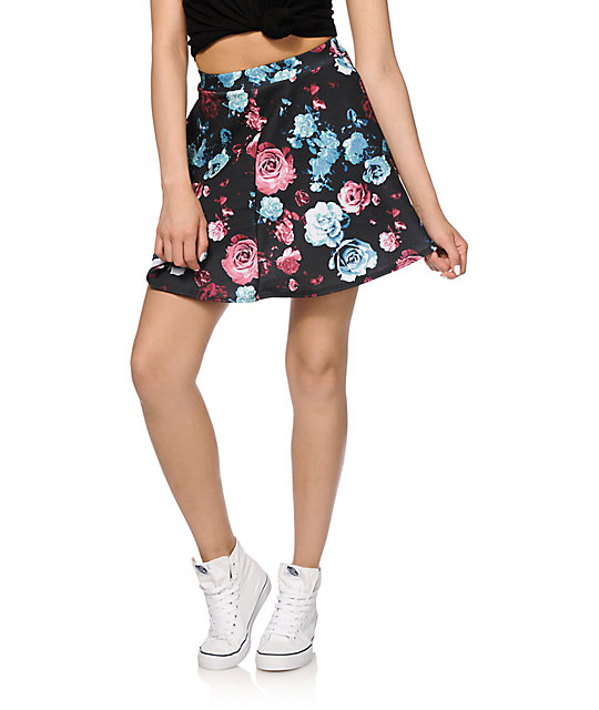 Empyre Dixie Pastel Floral Skater Skirt Zumiez