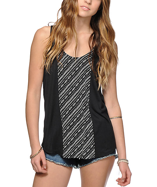 tribal print tank