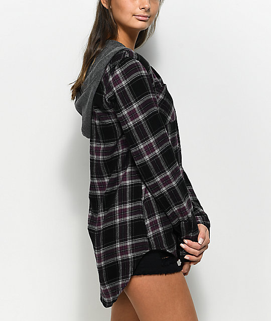 wine flannel shirt