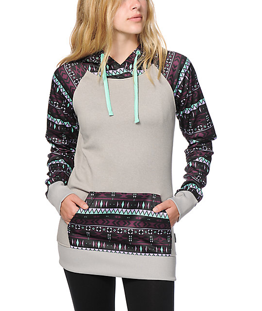 Empyre Frosty Purple Tribal Tech Fleece Hoodie Zumiez