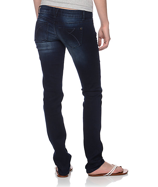 Empyre Hannah Dark Shore Blue Skinny Jeans Zumiez