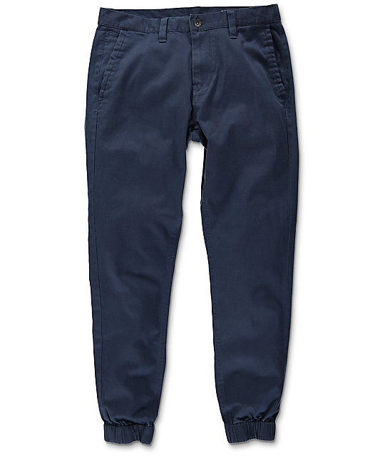 blue khaki joggers