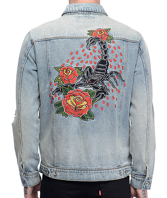 embroidery on denim jacket