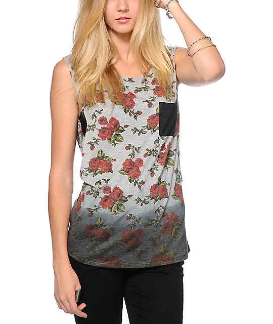 floral muscle tank