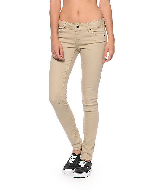 khaki skinnies