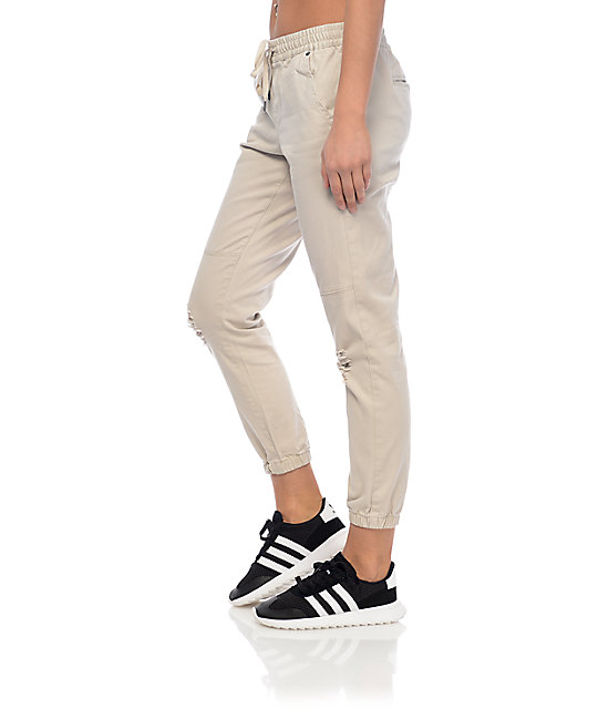 zumiez khaki joggers